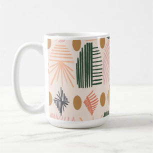 Karibiska stammudcloth: Boho Mörk grönt, Rosa Kaffemugg