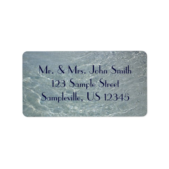 Karibiska Vatten Abstrakt Blue Nature Adressetikett (Framsidan)