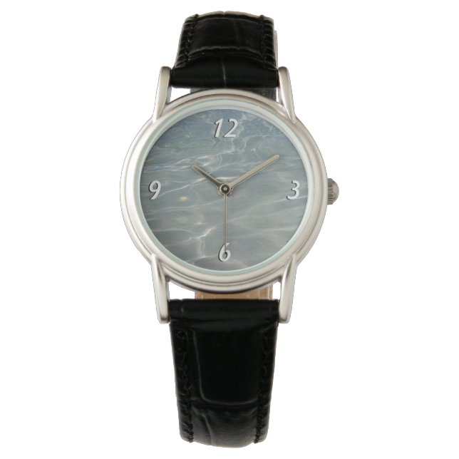 Karibiska Vatten Abstrakt Blue Nature Armbandsur (Framsida)