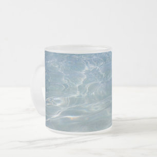 Karibiska Vatten Abstrakt Blue Nature Frostad Glasmugg