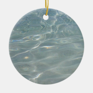 Karibiska Vatten Abstrakt Blue Nature Julgransprydnad Keramik