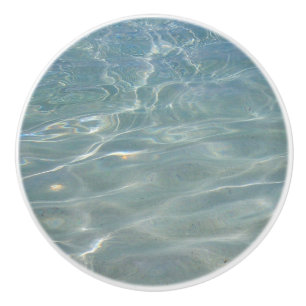 Karibiska Vatten Abstrakt Blue Nature Knopp