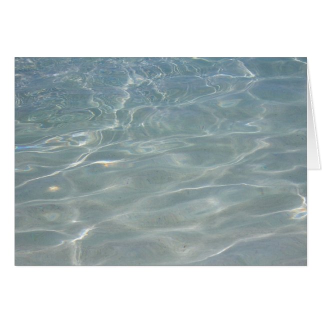Karibiska Vatten Abstrakt Blue Nature OBS Kort (Framsidan Horizontal)
