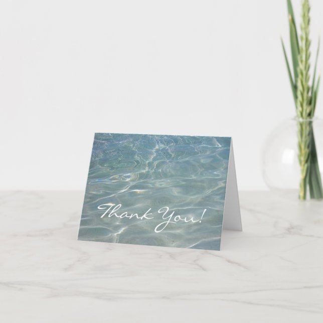 Karibiska Vatten Abstrakt Blue Nature Tack Kort (Framsida)