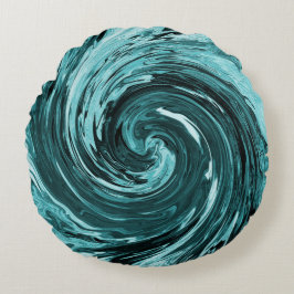 Karibiska vilda vatten..... rund kudde