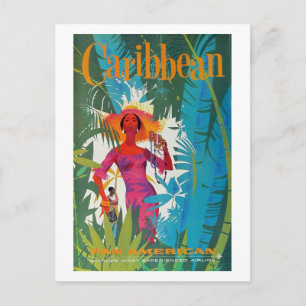 Karibiska Vintage resor Poster Vykort