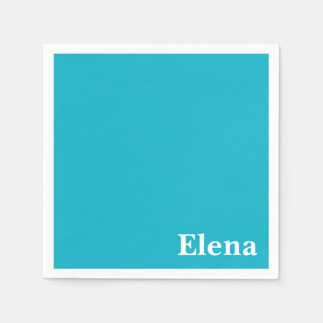 Karibiskt blått Anpassade Pappersservett (Framsidan)