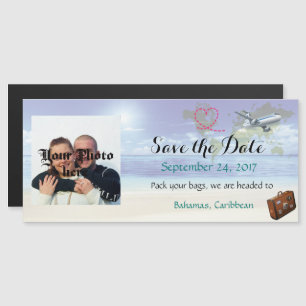 Karibiskt destinationsbröllop Spara datum magneter