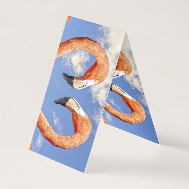 Karibiskt flamingo kärlek hjärta kort (Framsida)