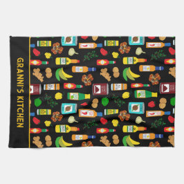 Karibiskt [Food Patternated Custom Name] Kökshandduk