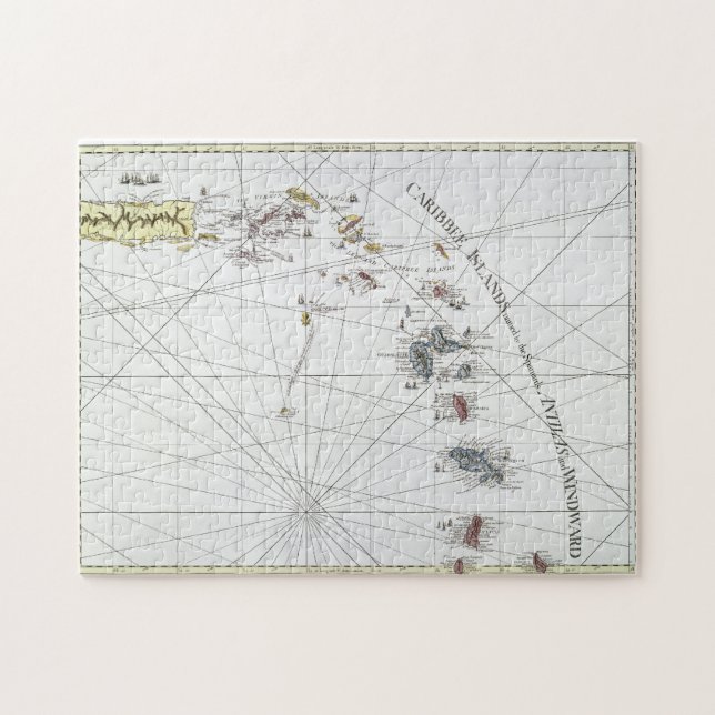 KARIBISKT: KARTA 1775 PUSSEL (Horisontell)