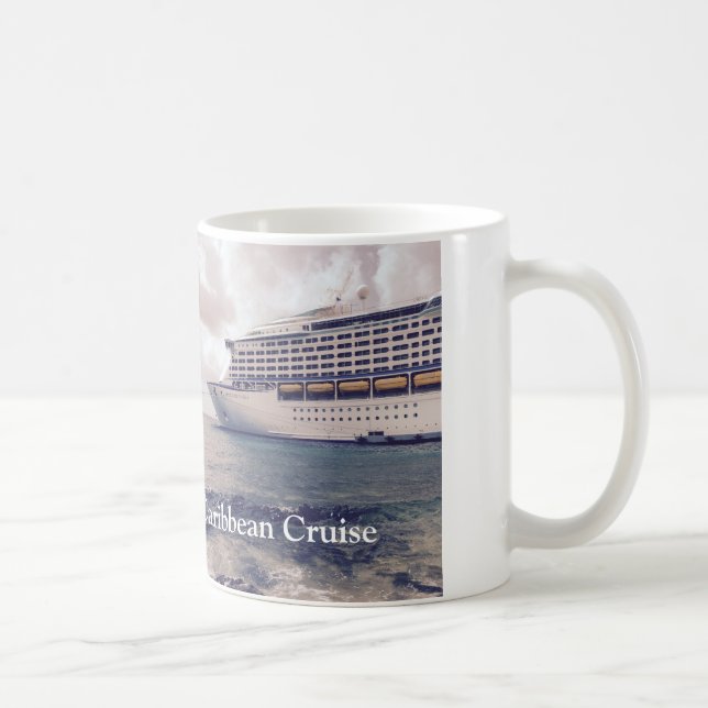 Karibiskt kryssningsfartyg - Vit 11 oz Classic Whi Kaffemugg (Höger)