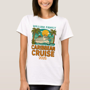 Karibiskt kryssningsnamn och datum t shirt