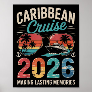 Karibiskt kryssningsområde 2026 Vacation Resa Matc Poster