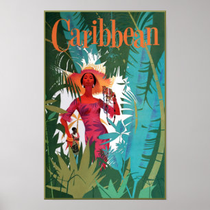 Karibiskt resa affischen poster