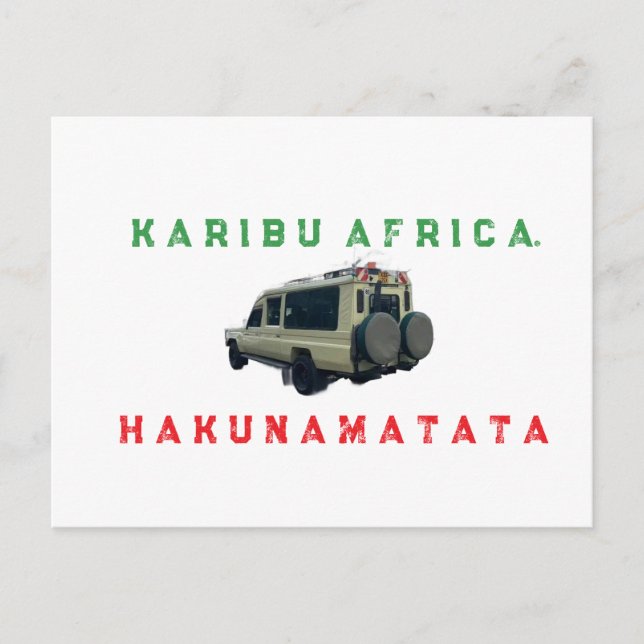 Karibu Africa vykort | Välkommen Afrika | Premium (Framsida)