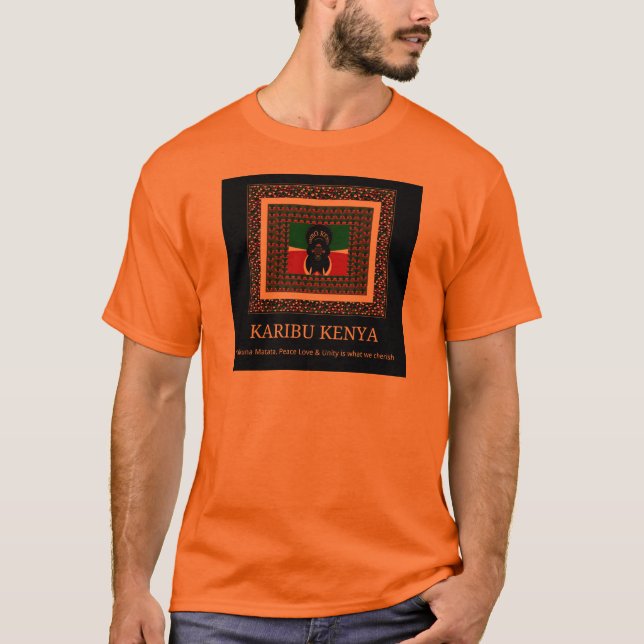 Karibu Kenya Hakuna Matata Tee Shirt (Framsida)