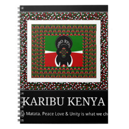 Karibu Kenya: Vibrant National Flagga Hakuna Färg Anteckningsbok