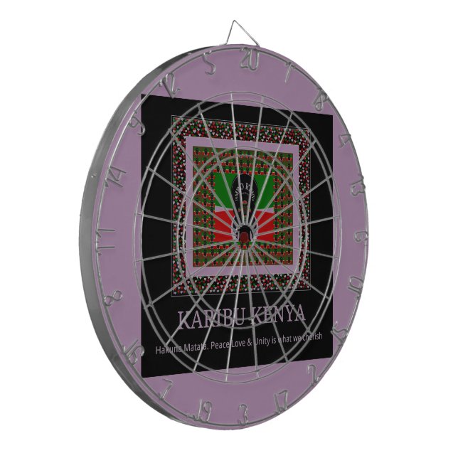 Karibu Kenya: Vibrant National Flagga Hakuna Färg Piltavla (Vänstra Framsidan)