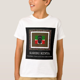 Karibu Kenya: Vibrant National Flagga Hakuna Färg Tee
