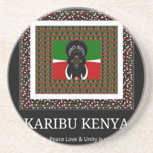 Karibu Kenya: Vibrant National Flagga Hakuna Färg Underlägg