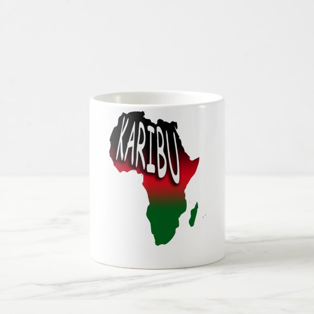 Karibu - Welcome - Swahili Kaffemugg (Center)