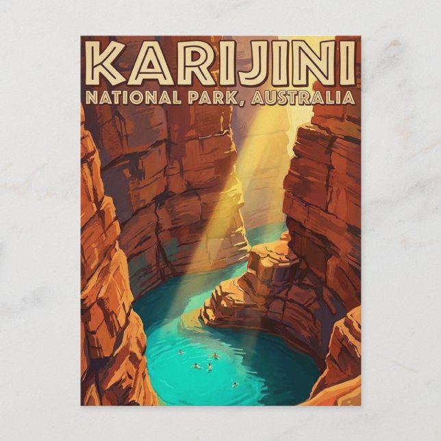 Karijini National Park Australia Vykort (Framsida)