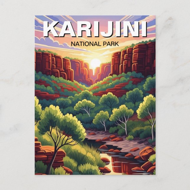 Karijini Nationalpark Australien Vykort (Framsida)