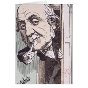 Karikatyr av Albert, Duc de Broglie Hälsningskort