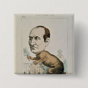 Karikatyr av Baron Georges Eugene Haussmann Knapp