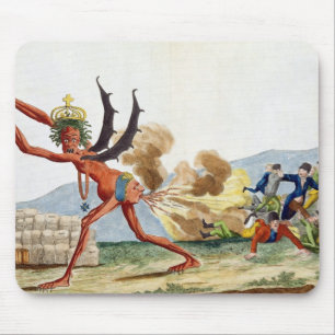 Karikatyr av den engelska regeringen, 1793 musmatta