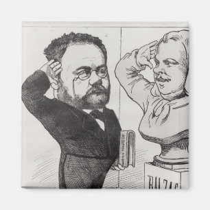 Karikatyr av Emile Zola Magnet
