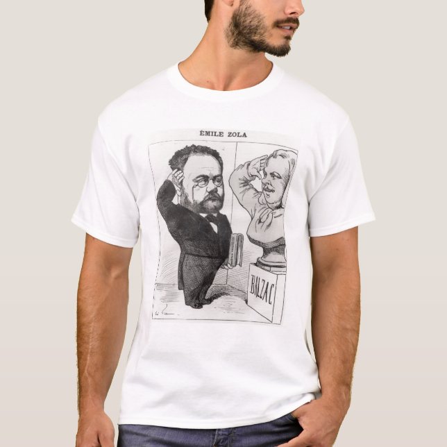 Karikatyr av Emile Zola Tee Shirt (Framsida)