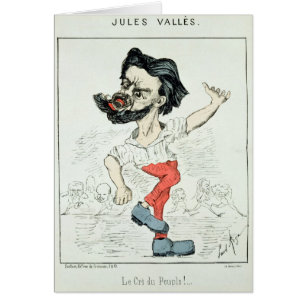 Karikatyr av Jules Valles Hälsningskort
