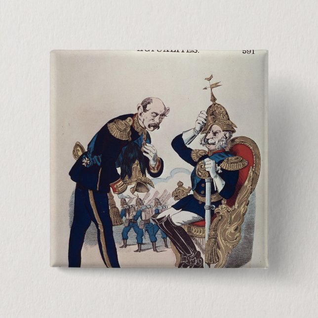 karikatyr av Kaiser Wilhelm av Prussia Knapp (Framsida)