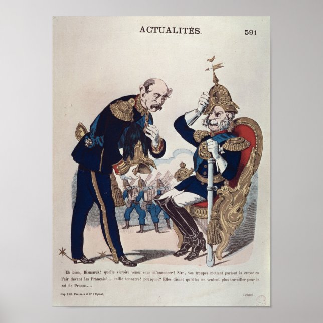 karikatyr av Kaiser Wilhelm i Prussia Poster (Framsidan)