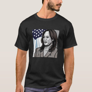 Karikatyr av Kamala Harris Politisk T Shirt