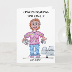 Karikatyr av kvinnligt körprov kort