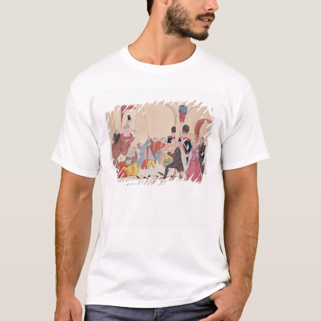 Karikatyr av långt som ska göras aristokratiskt tee (Framsida)