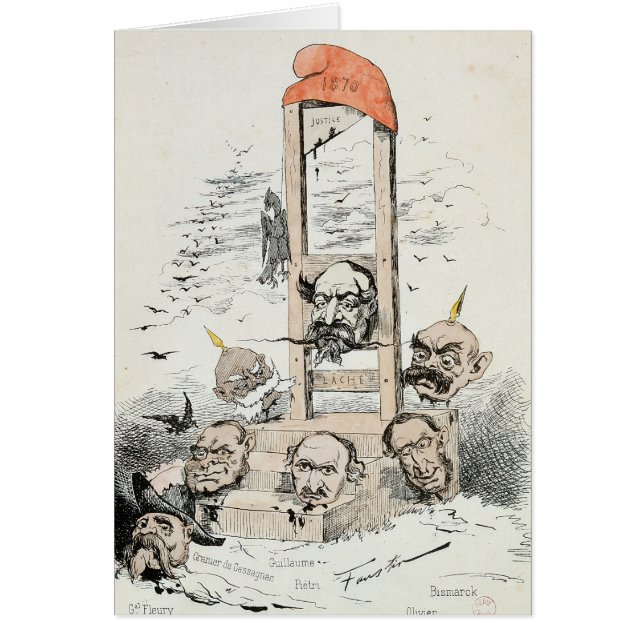 Karikatyr av Napoleon III Otto Hälsningskort (Framsidan)