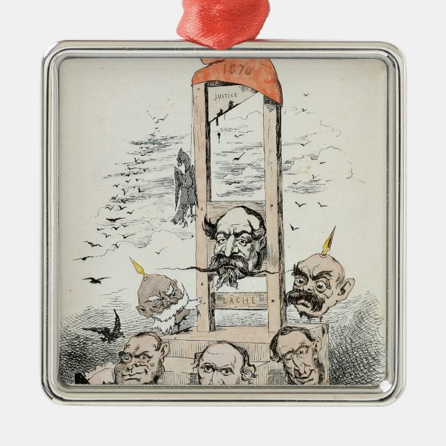 Karikatyr av Napoleon III Otto Julgransprydnad Metall (Framsidan)
