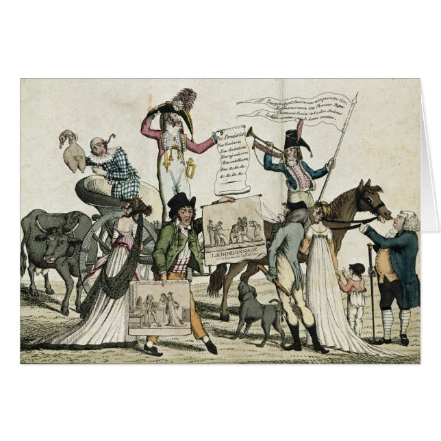 Karikatyr av snatterdoktorer som erbjuder vaccin hälsningskort (Framsidan Horizontal)