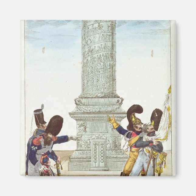 karikatyr av soldater vid Colonne Vendome Magnet (Framsidan)