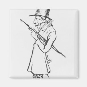 Karikatyr av Soren Aabye Kierkegaard Magnet