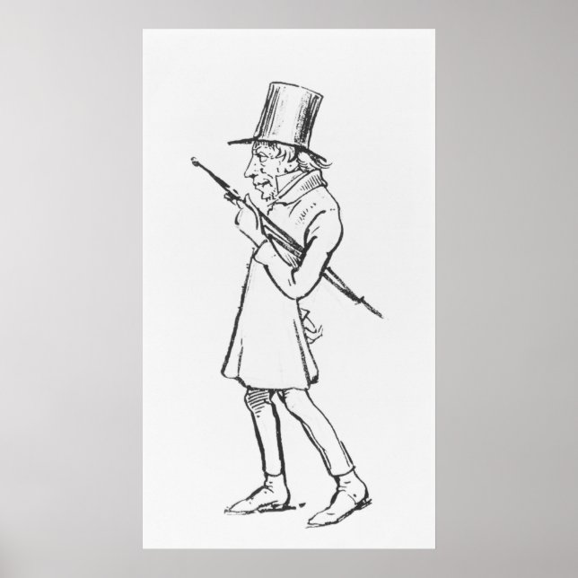 Karikatyr av Soren Aabye Kierkegaard Poster (Framsidan)