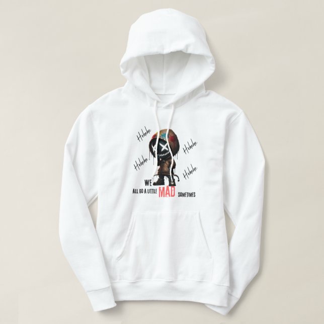 karikatyr figur med hood hoodie (Design framsida)
