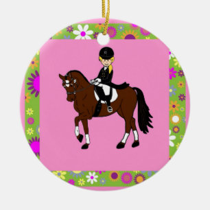 Karikatyr för broderhäst julgransprydnad keramik