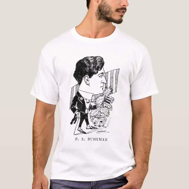 Karikatyr för Francis X. Obygdsbo Tyst T Shirt (Framsida)