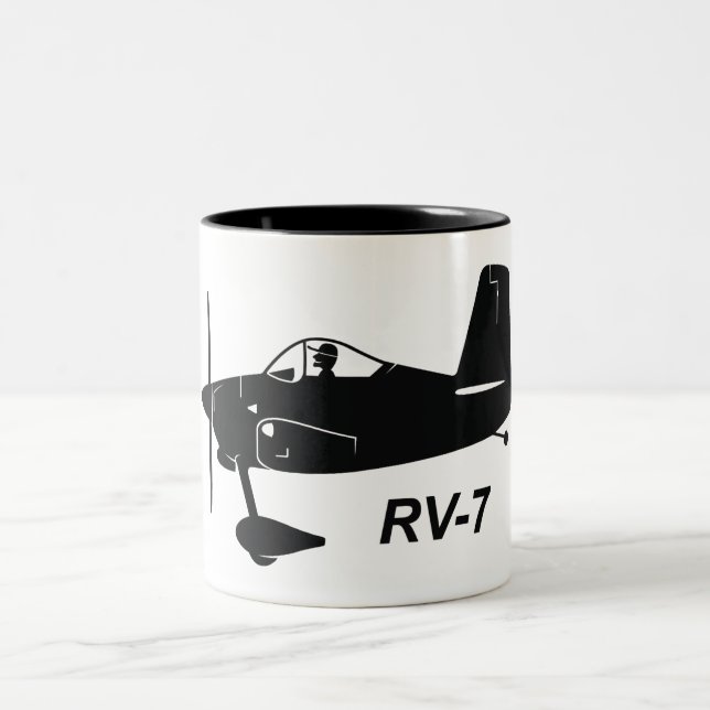 Karikatyr för skåpbilar RV-7 Två-Tonad Mugg (Center)