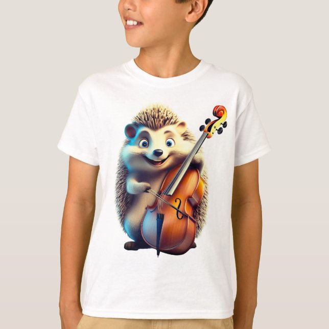 Karikatyr, Tecknad, illustration A musikalisk T Shirt (Framsida)